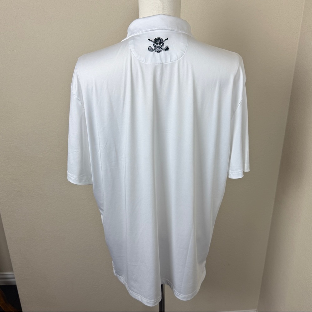 Tattoo Golf Men's Clubhouse Cool-Stretch Golf Shirt, White, XL - Picture 5 of 9